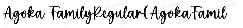 Agoka FamilyRegular(AgokaFamilyRegu字体转换